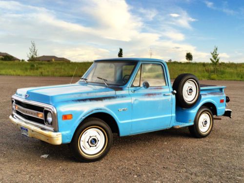 1969 chevrolet c10 pickup free shipping, shortbed, stepside, patina, shop truck