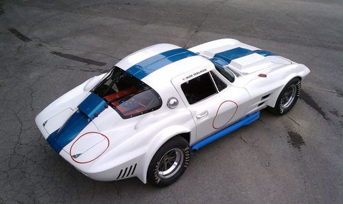 1963 corvette grand sport vintage racecar clone - not a kit car replica