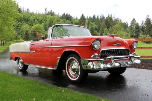 1955 chevrolet bel-air convertible. spectacular! see video.