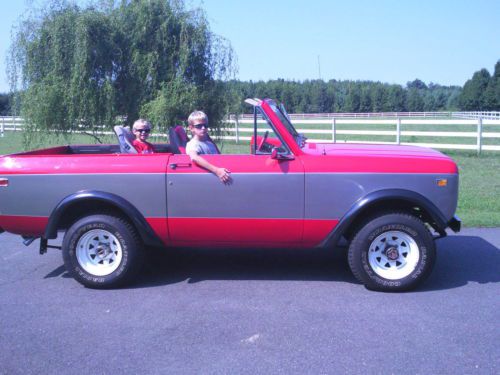 1978 scout ii, 345, auto, red, silver, excellent body, convertible
