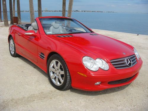 2003 mercedes benz sl500 bright red with chromes stunning car fully serviced