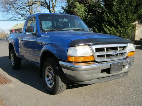 Blue 1998 ford ranger xlt standard cab pickup 2-door 2.5l