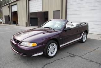 1996 mustang gt convertble purple/wht 29k like new no reserve