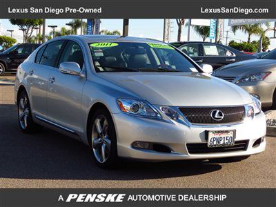 Silver/rwd lexus certified/navigation/ventilated leather seats/rear camera/blue