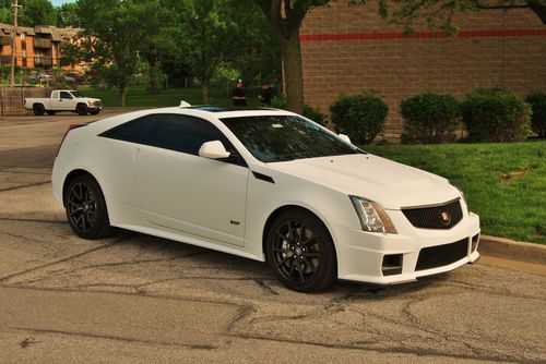 2013 cadillac cts v coupe customized glacier blue with matte white vinyl wrap