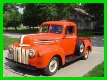 46 ford 1/2 ton pick up with y block automatic transmission custom