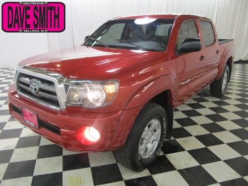 2010 red double cab 4wd manual short box heated leather aux hands free bluetooth