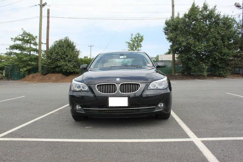 2008 bmw 528xi black with cpo and extended maintenance plan , navigation