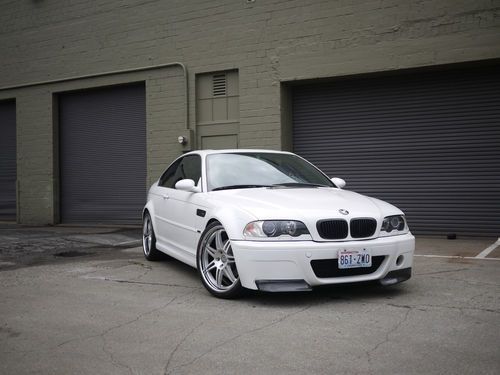 Alpine white e46 bmw m3 6 speed, tons of aftermarket components!