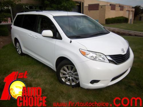 2013 toyota sienna le awd white leather rear view camera power doors warranty