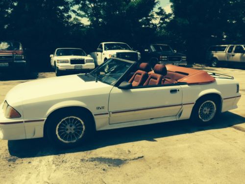 1987 mustang gt convertible white 5sp