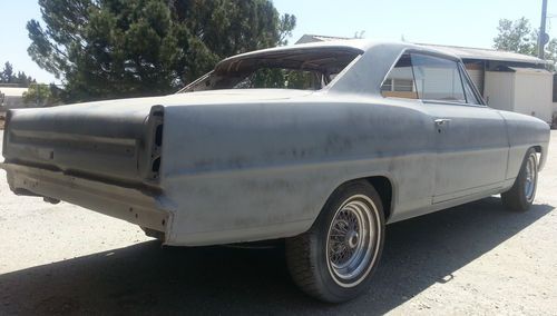 1967 chevy ii nova - roller - 2 door hardtop  rust free california car not 1966