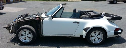 1989 porsche 930 turbo cabriolet g50 5 speed rebuildable wrecked car parts race