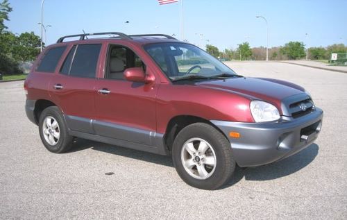 2005 hyundai santa fe lx suv automatic only 76,839 miles red hot low buy now