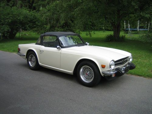 1975 triumph tr6 roadster, old english white, outstanding restored car