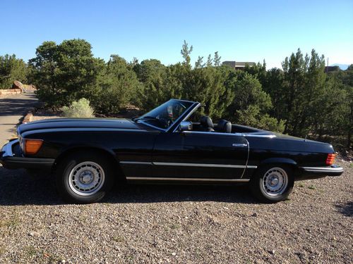 Beautiful black 1981 mercedes 380sl convertible with hard top-89,000 miles