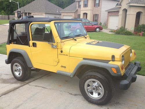 2000 jeep wrangler se sport util. 2.5l yellow 4 cyl 5 speed 4x4 clean autocheck!