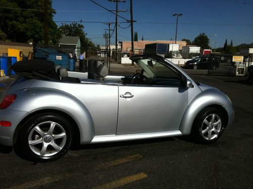 Silver vw new beetle 2dr convertible gls turbo 1.8l