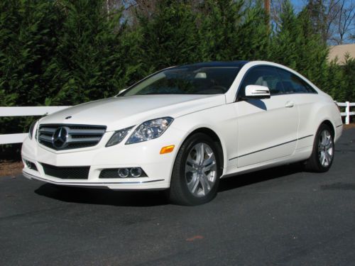 2010 mercedes e350 coupe, white, only 6,900 miles, premuim package