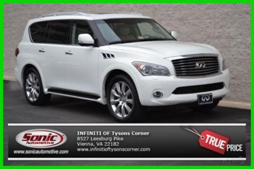 2011 qx56 4wd deluxe premium package front sides backup camera captain seats dvd