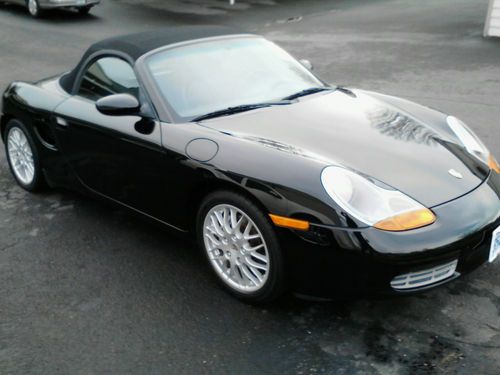 Sexy black 2001 porsche boxster 5 speed w/low miles. new tires. extra clean!