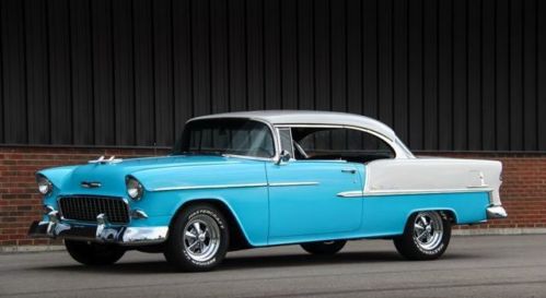 1955 chevy bel air 350/330hp v8 custom tri five muscle car blue/white