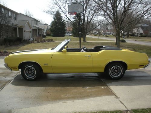 1970 442 cutlass convertible tribute sebring yellow build sheet protecto plate