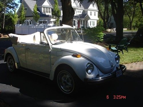 Mint condition 1979 vw beetle classic convertible "white on white"