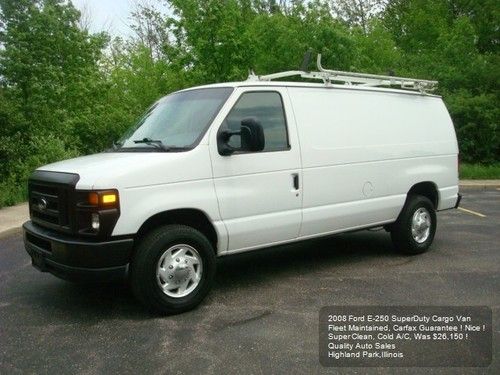 2008 ford e250 cargo van fleet maintained a/c ladder rack clean nice was $26150