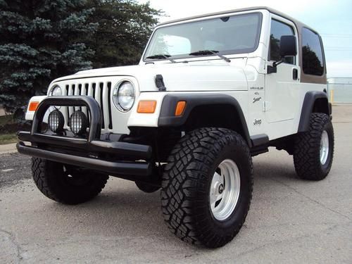 2000 jeep wrangler sport 4.0l 6cyl auto a/c cruise lifted