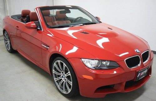 Red bmw m3 4.0 414 hp v8 manual convertible coupe leather clean carfax