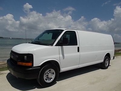 09 chev express 3500 extended cargo - one owner florida van - original paint