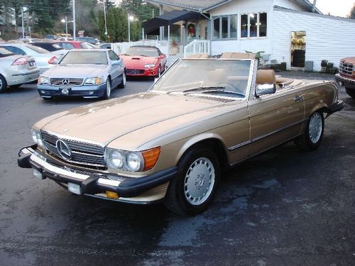 1986 mercedes-benz 560sl roadster 65,625 miles collectible quality