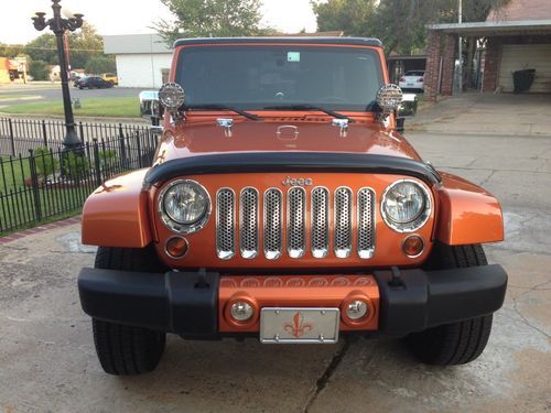 2011 jeep wrangler unlimited - mango tango color with hard and soft tops