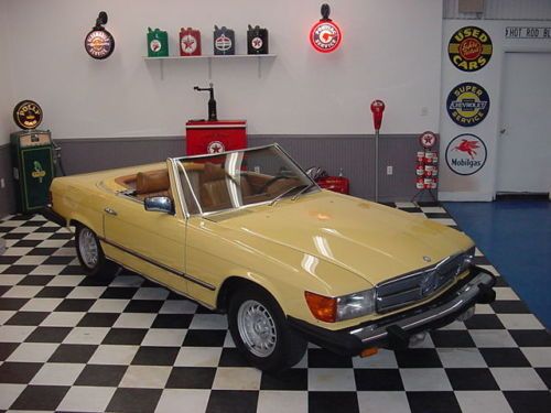Old school roadster benz 450 sl both tops runs and drives great low reserve