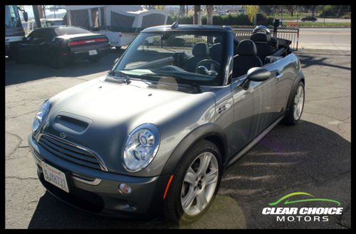 2005 mini cooper s convertible - grey with black leather - low miles