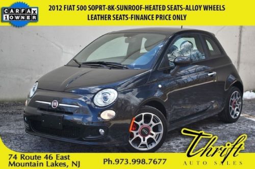 2012 fiat 500-8k-sunroof-heated seats-leather seats-finance price only