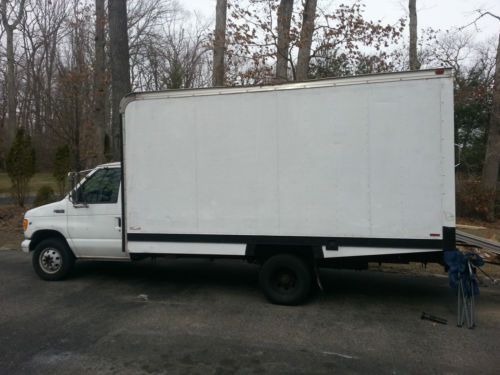 2001 ford e-450 v10 econoline super duty 16 ft box truck van ramp e450 delivery