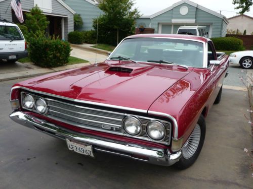 1969 candy apple red ford ranchero gt 5.0 polished aluminum engine