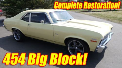 1970 chevrolet nova big block 454 resto mod 5 speed with complete restoration!