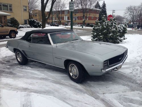 1969 chevrolet camaro rs convertible x11 cortez silver celebrity owned! no res.