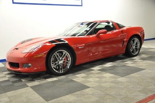 06 z06 coupe head up heated leather 7.0 engine red low miles red black 07 08