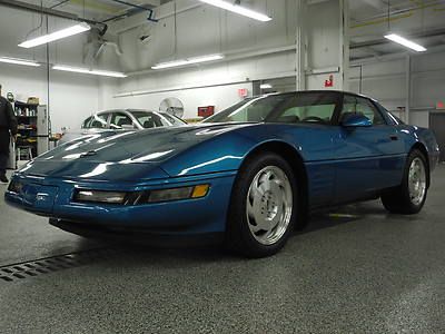 Chevy corvette coupe automatic, low miles! 1 of 1209 built in bright aqua blue!