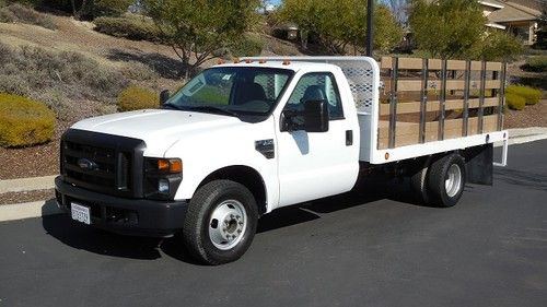 2009 ford f-350 super duty flatbed / stakebed ---- just  27k miles!!