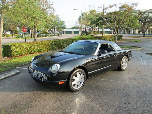 2002 ford thunderbird hard top pwr soft top all options low reserve exc cond