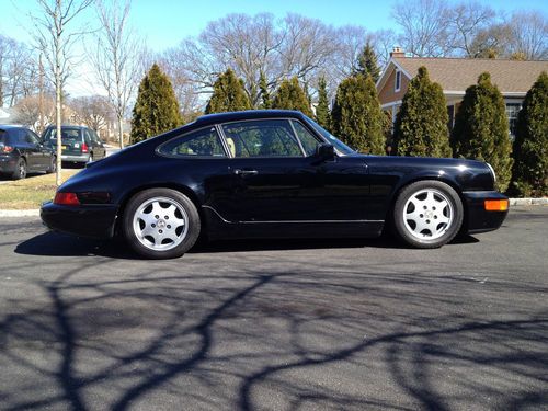 911 964 carrera 4, black with tan interior