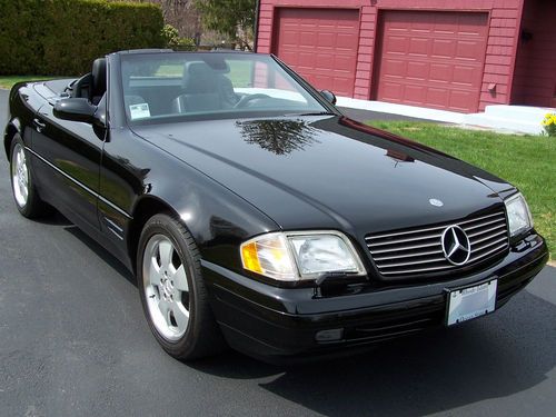 2000 mercedes 500 sl convertible black on black only 29k flawless!