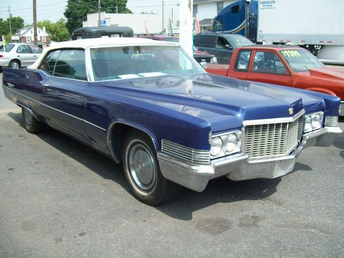 1970 cadillac coupe deville convertible. same owner since 2000/garage stored.
