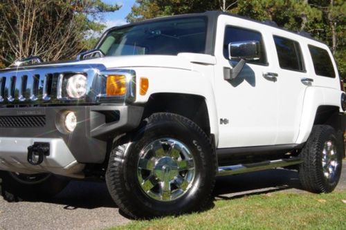 2008 hummer h3 luxury for sale~chrome wheels &amp; steps~birch white~only 5008 miles