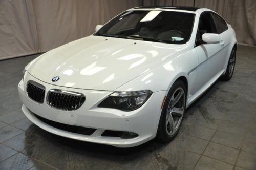 2009 bmw 650i coupe alpine white e63 $86k msrp black leather, bmw certified